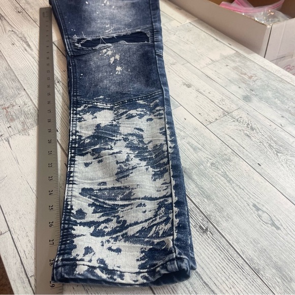 Demolition Black Label Acid Splash Distressed Jeans 34/30 - Picture 12 of 14